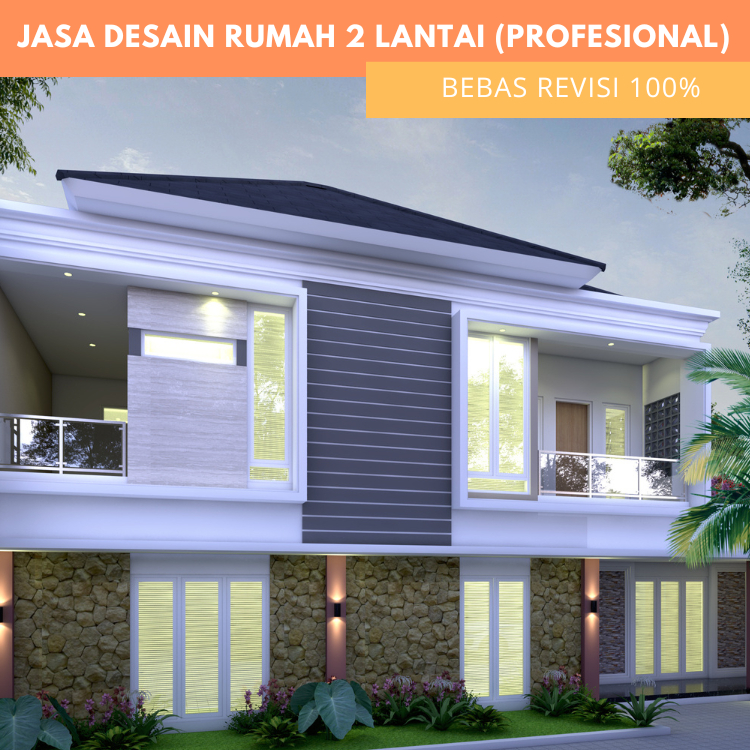 TERPERCAYA Profesional Jasa Design Denah Rumah 2 Lantai Modern Minimalis Mewah