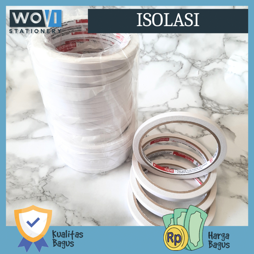 

[PCS] Isolasi Double Tape 6mm x 10Yard Nachi / Isolasi Nachi 1/4 x 10 Yard