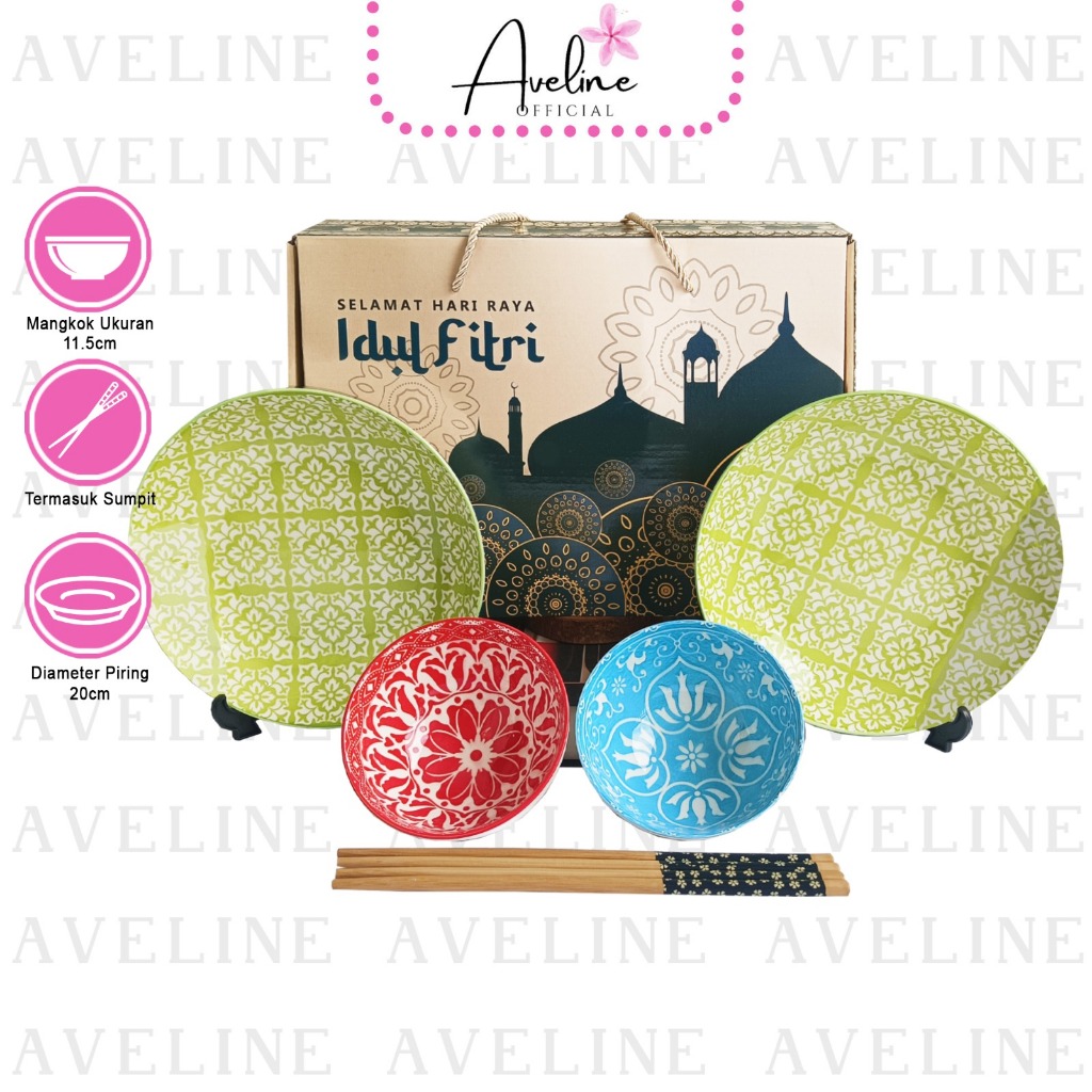 

AVELINE Hampers Lebaran Mangkok Set Premium / Mangkok Set Premium Keramik Hampers Idul Fitri / Hampers Lebaran Idul Fitri