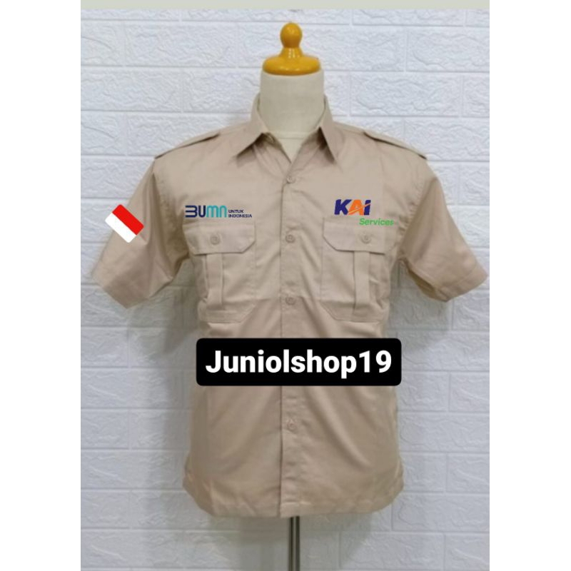 KEMEJA BUMN KAI SERVICES/SERAGAM KAI BUMN/KEMEJA CUSTOM BORDIR