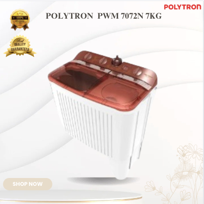 POLYTRON Mesin Cuci 2 Tabung Primadona Giant PWM 7072N 7KG/PWM-7072N/PWM 7072N/POLYTRON MESIN CUCI