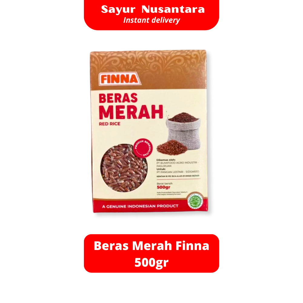 

Beras Merah Finna 500gr - Sayur Nusantara