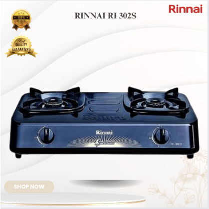RINNAI KOMPOR GAS 2 TUNGKU RI 302S KOMPOR RI 302 S TERMURAH/RI 302S/RI-302S/RI 302 S/RI302 S