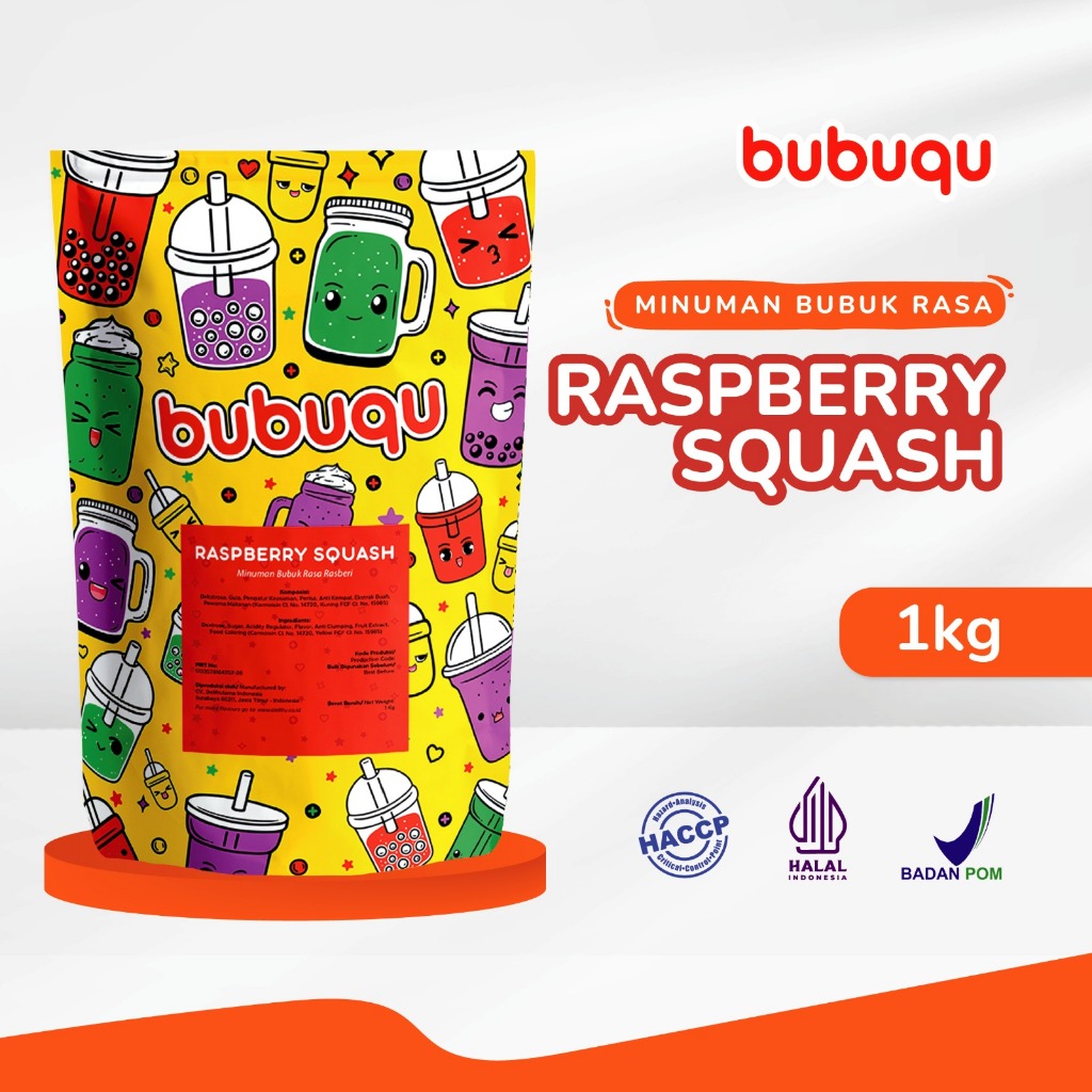 

Powder Drink Raspberry Squash Bubuqu 1 Kg - Bubuk Minuman Beri Frambos