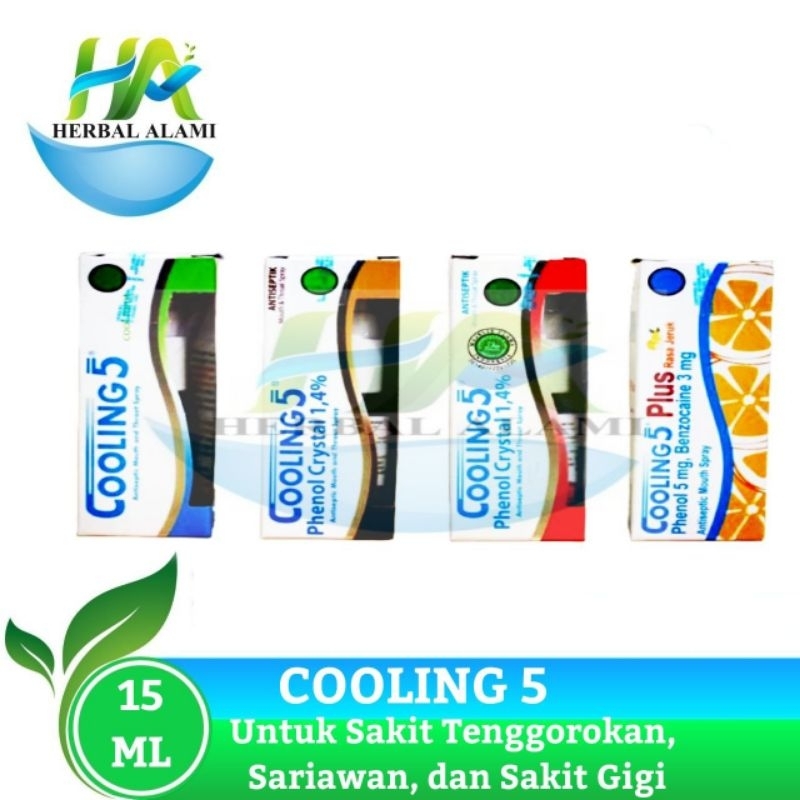 Cooling 5 Spray - Obat sariawan sakit tenggorokan