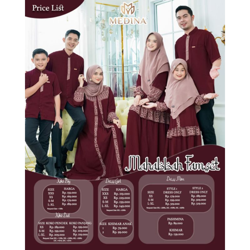 (Ready stok) Mahabbah family series by Medina
