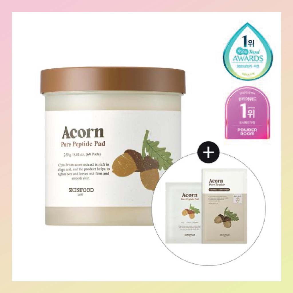 SKINFOOD Acorn Pore Peptide Pad / Toner Pad (ORIGINAL FROM OLIVE YOUNG KOREA)