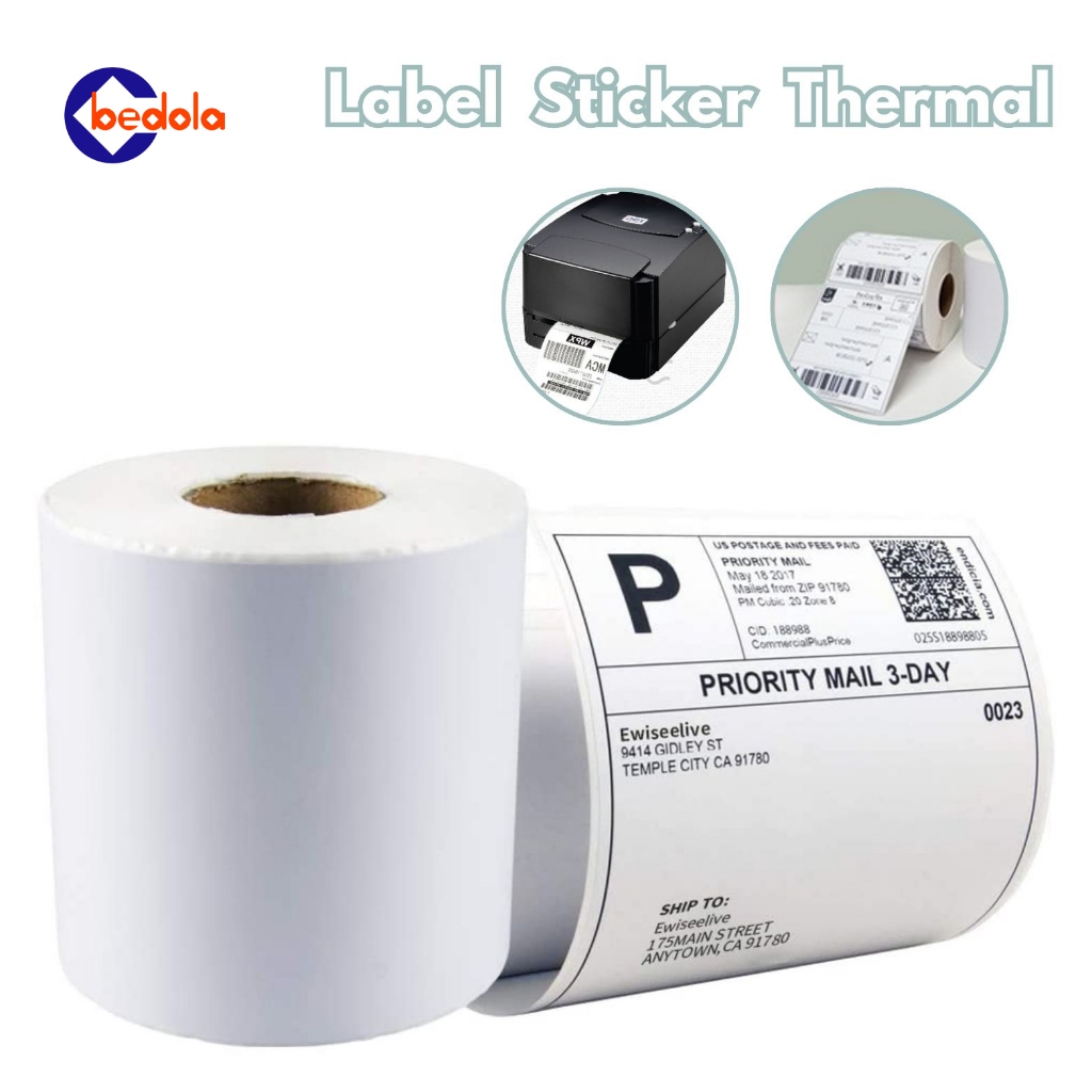 

Kertas thermal 100 x 150 isi 250 pcs label thermal direct barcode ukuran A6