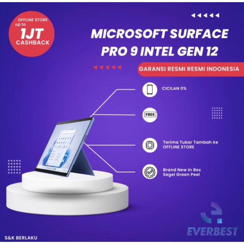 MICROSOFT SURFACE PRO 9 INTEL GEN 12