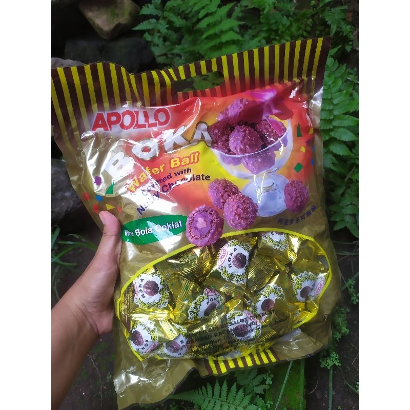 

Apollo Roka 420gr (isi 70), Wafer bola coklat, jajan lebaran