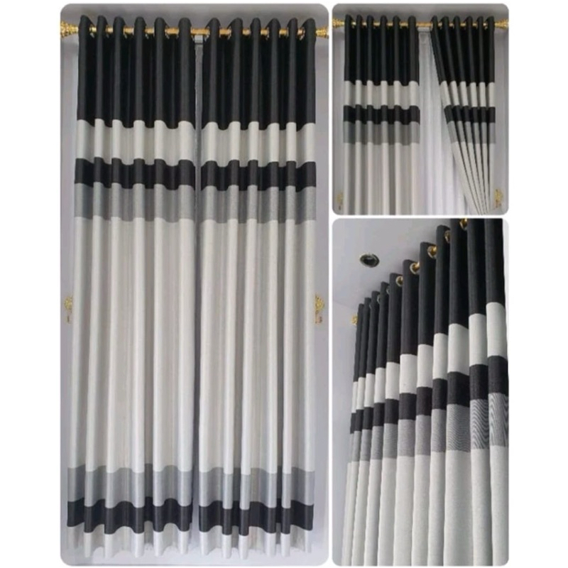 GORDEN BLACKOUT MOTIF PELANGI GARIS GORDEN JENDELA PREMIUM