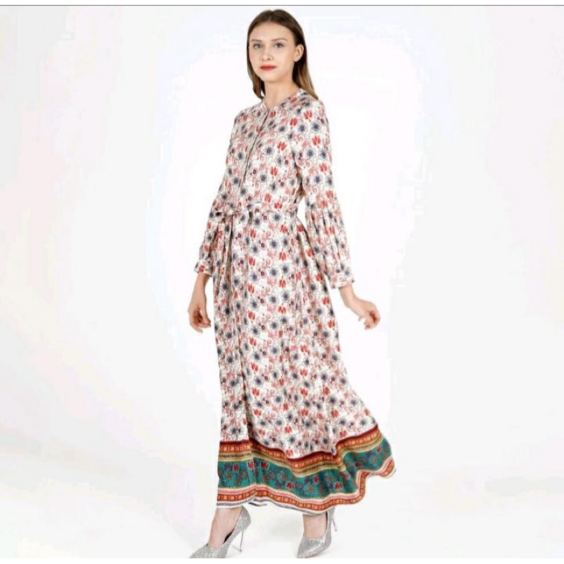 Gamis Dress Rayon Print Novel Mice Original