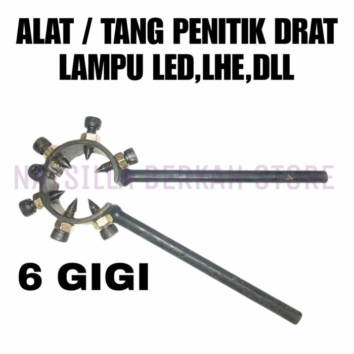 ALAT PENITIK DRAT LAMPU 6 PENITIK - TANG PENITIK DRAT LAMPU 6 PENITIK