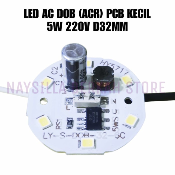 PCB LED AC 5W 220V DOB (ACR) UKURAN PCB KECIL DIAMETER 32MM