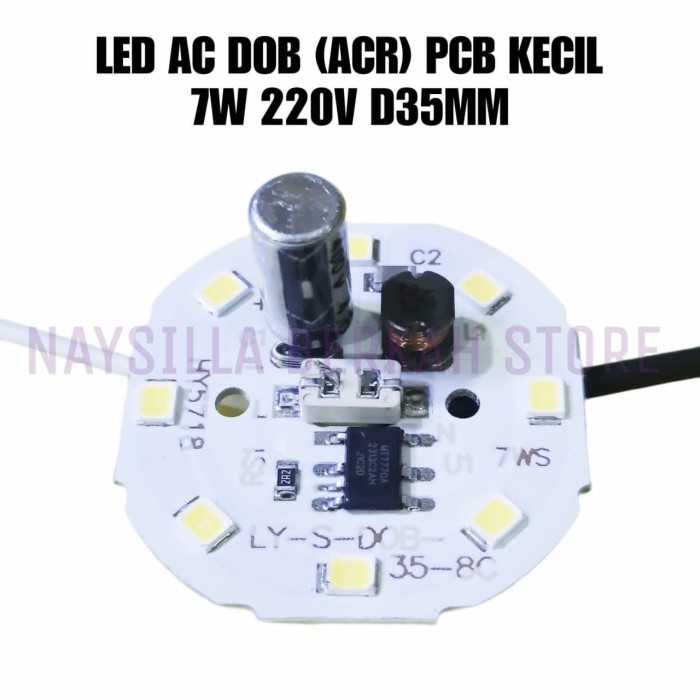 PCB LED AC 7W 220V DOB (ACR) UKURAN PCB KECIL DIAMETER 35MM