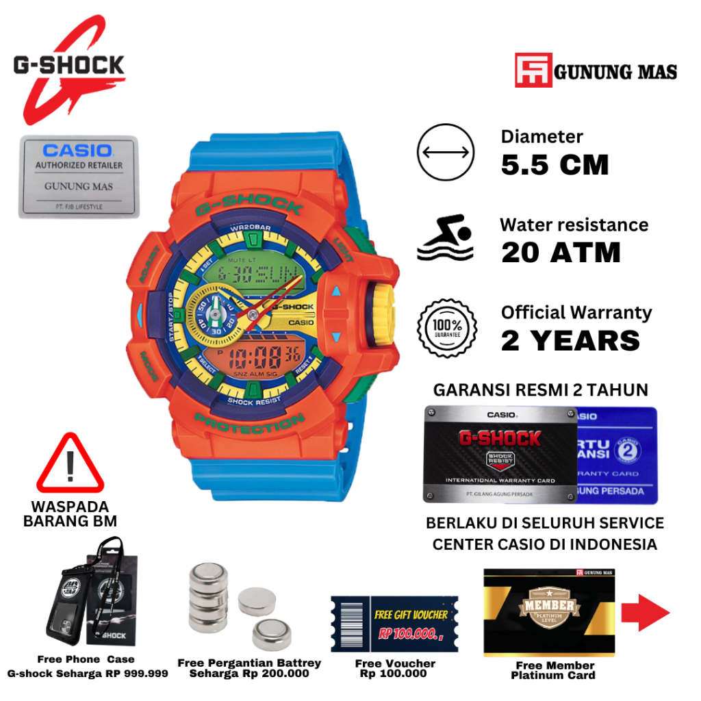 G-Shock GA-400-4ADR Jam Tangan Pria 100% Original