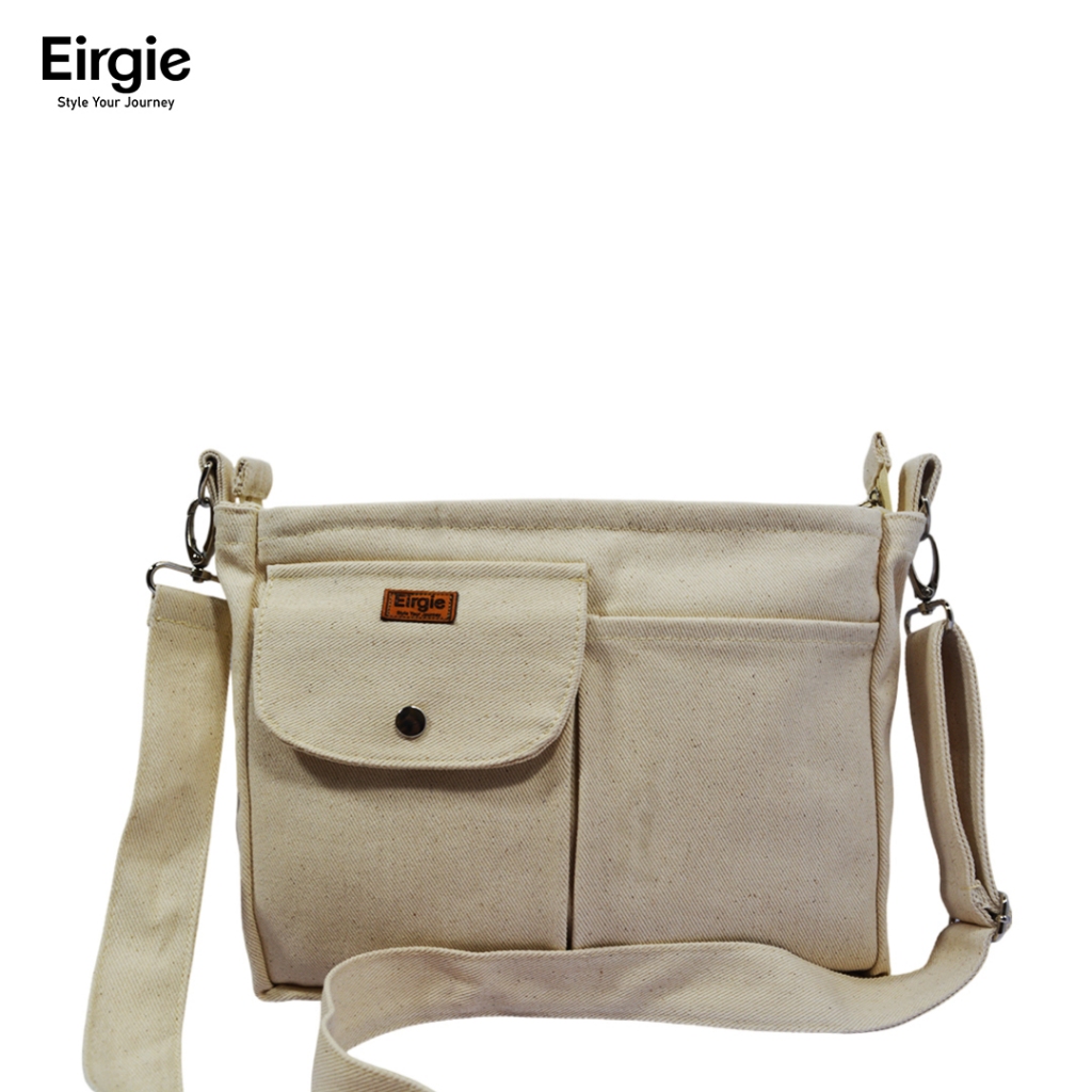 Tas Selempang Kanvas Besar Tebal Sling Bag Wanita