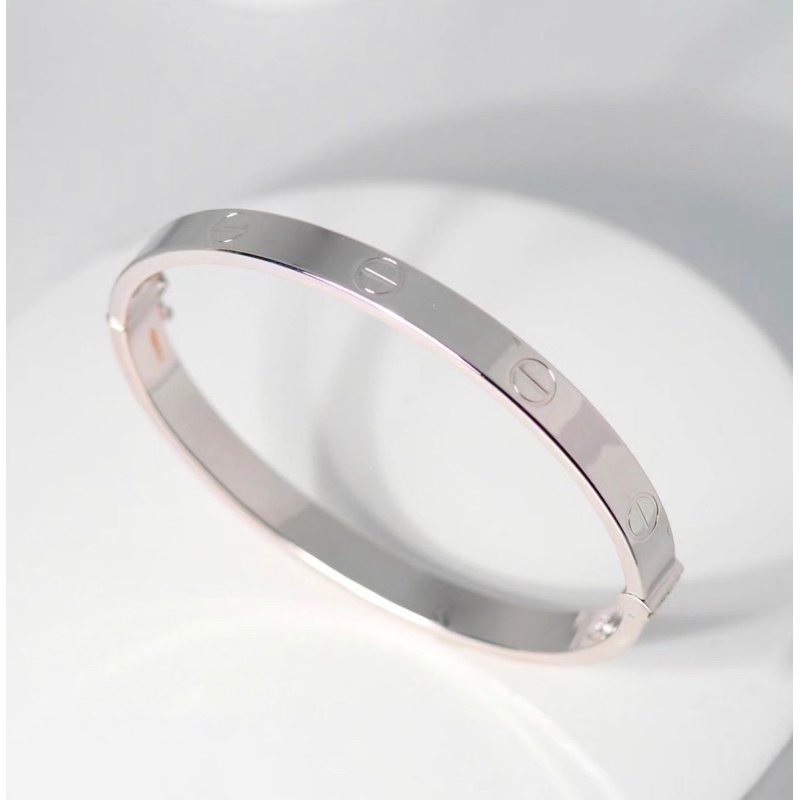 Gelang Emas Cartir Bangle Putih Hermis Gelang Vanclif Limited‼️Gelang Emas UBS Cartir Emas Putih Kad