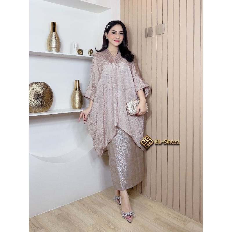 BLUOSE KAFTAN TUNIK VISCOS ARUNA (SATU SET ROK LILIT SONGKET) terbaru