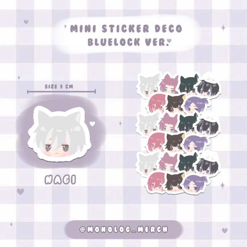 

mini sticker deco bluelock isi 42 pcs