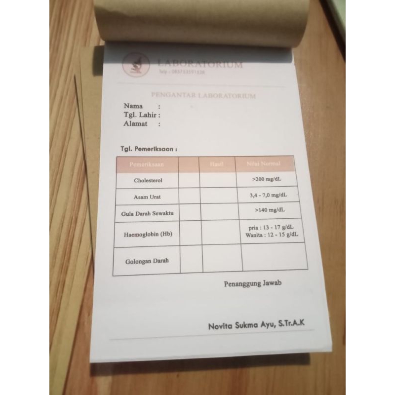 

nota custom nota 1/4 khusus spesial