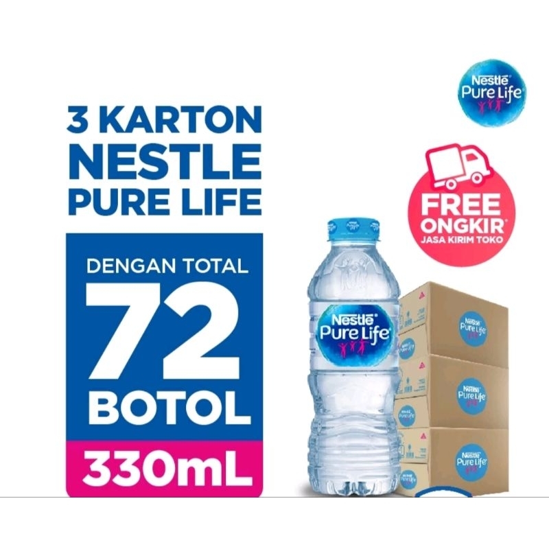 

3 karton nestle purelife isi 72 botol