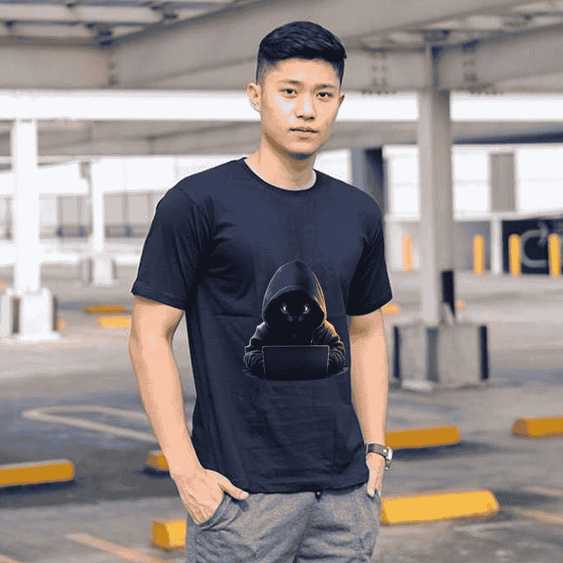 Orora Kaos Distro Premium Cat Hacker - Baju Atasan Sablon Pria Wanita Warna Hitam Putih Ukuran S M L XL XXL XXXL keren Original OR3D 101