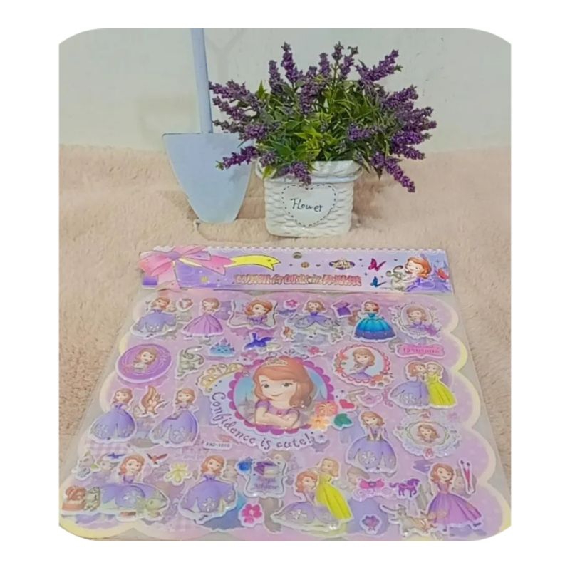 

Gambar Tempel tas stiker timbul anak karakter kartun Disney princess Sophia,tembak,pesawat