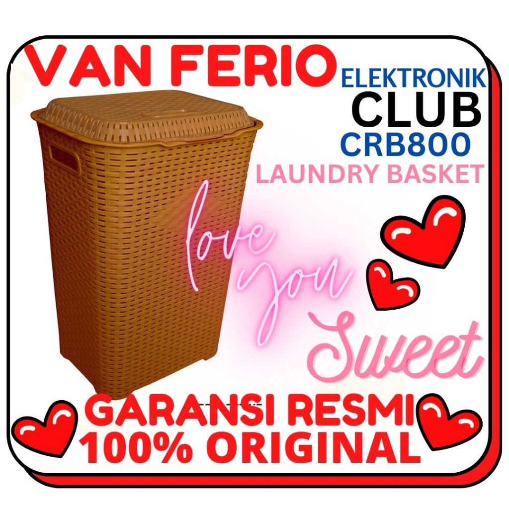 CLUB KERANJANG BAJU LAUNDRY BASKET MOTIF ROTAN CLUB CRB800 / CRB 800
