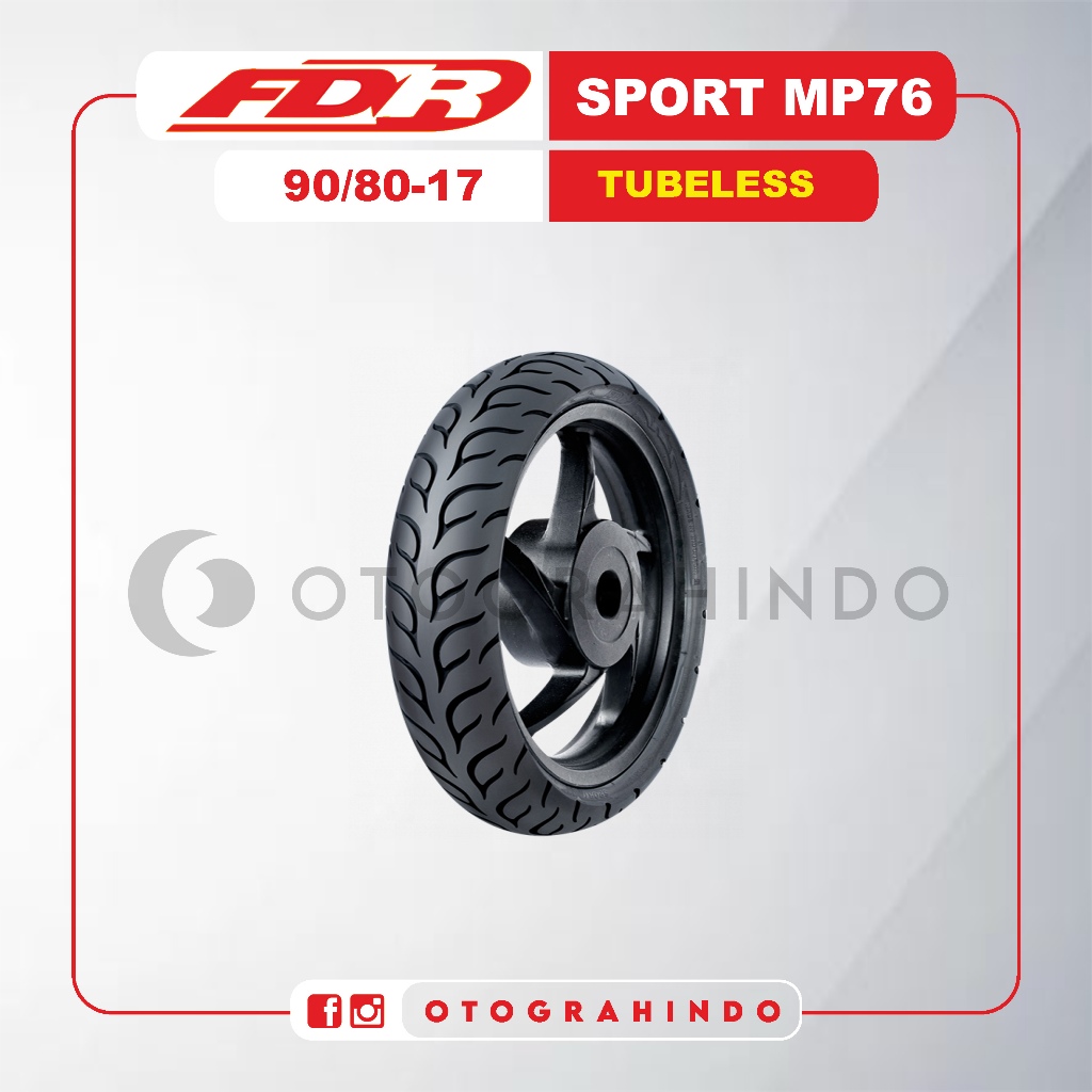 BAN FDR SPORT MP76 90/80  RING 17 TUBELESS BAN BEBEK SUPRA VEGA JUPITER