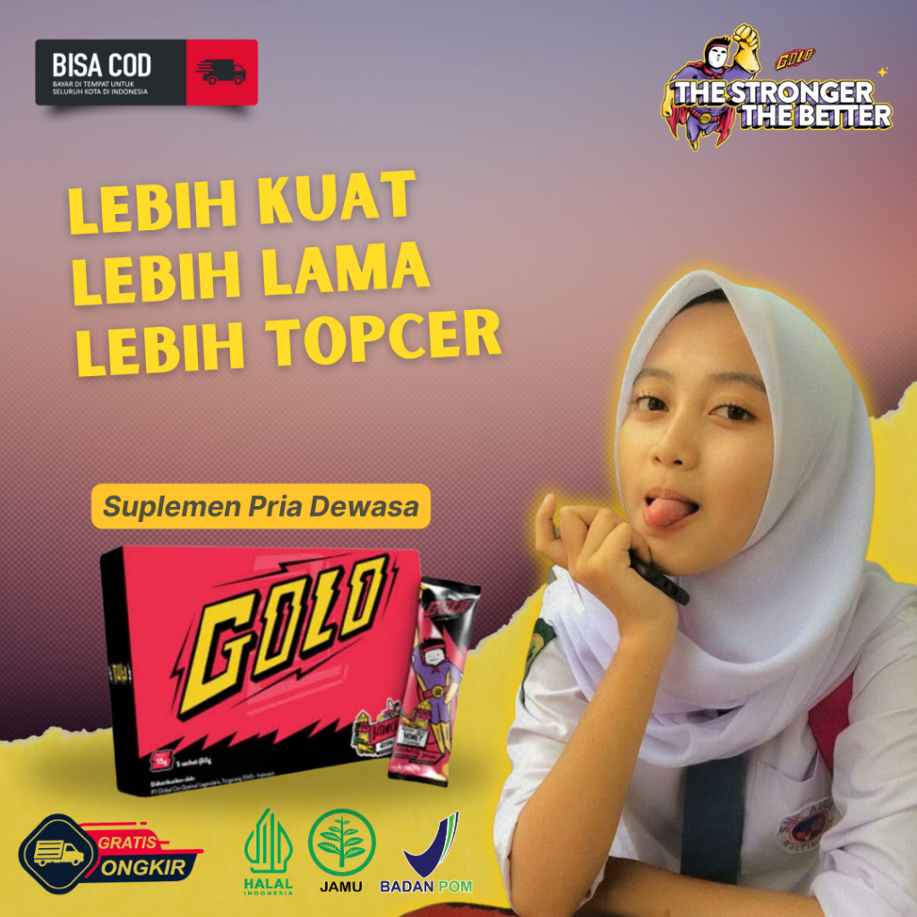 Terlaris GOLO Ginseng Original Obat Kuat tahan lama Suplemen Penambah Stamina Vitalitas Pria Jawara