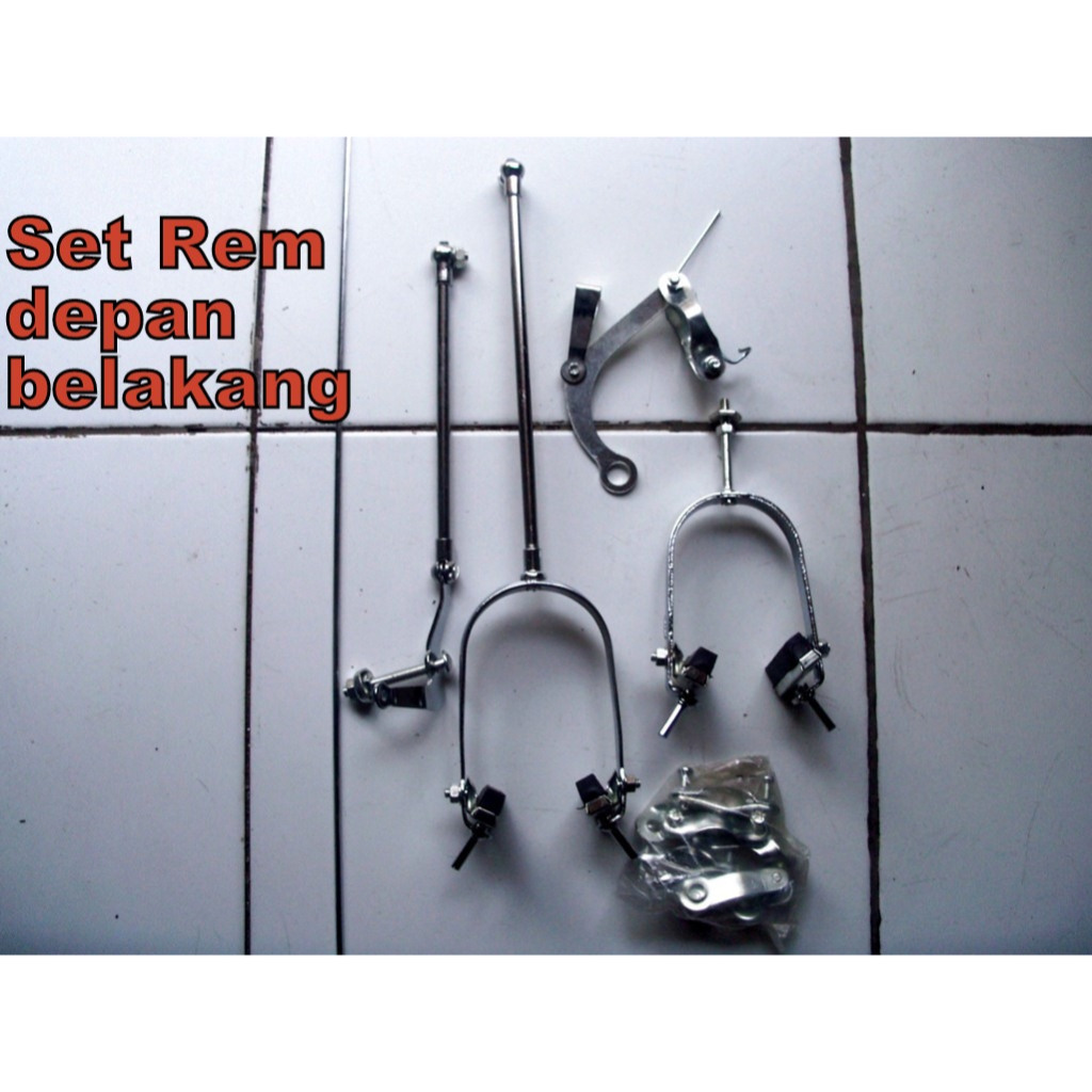REM SEPEDA ONTHEL - SET REM SEPEDA ONTHEL - RANGKAIAN REM ONTHEL DEPAN BELAKANG - AKSESORIS ONTHEL