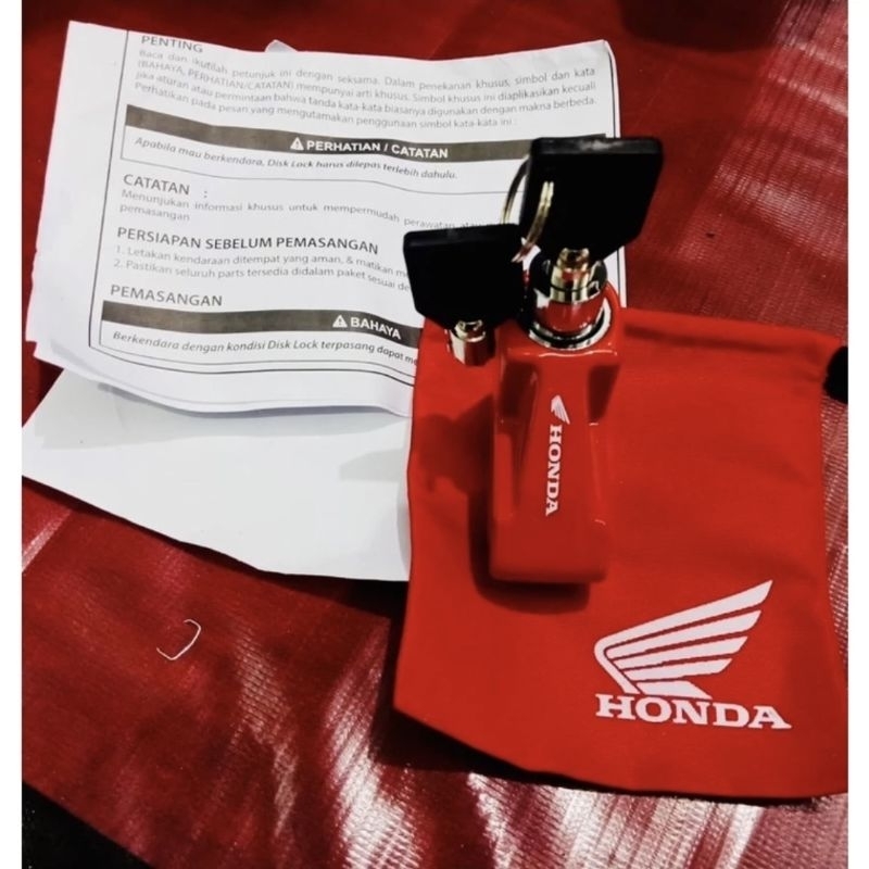 Gembok cakram honda original
