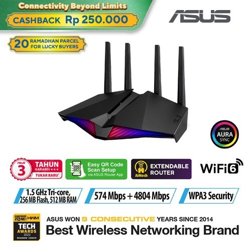 Asus RT-AX82U Router Gaming AX5400 Dual Band WiFi