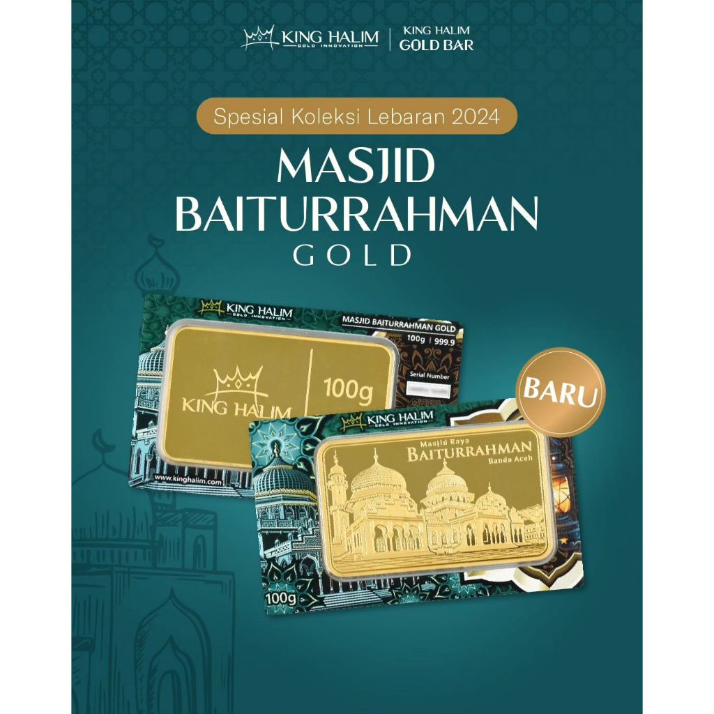 (NEW) LOGAM MULIA EMAS KING HALIM 0.5 GR - MASJID RAYA BAITURRAHMAN