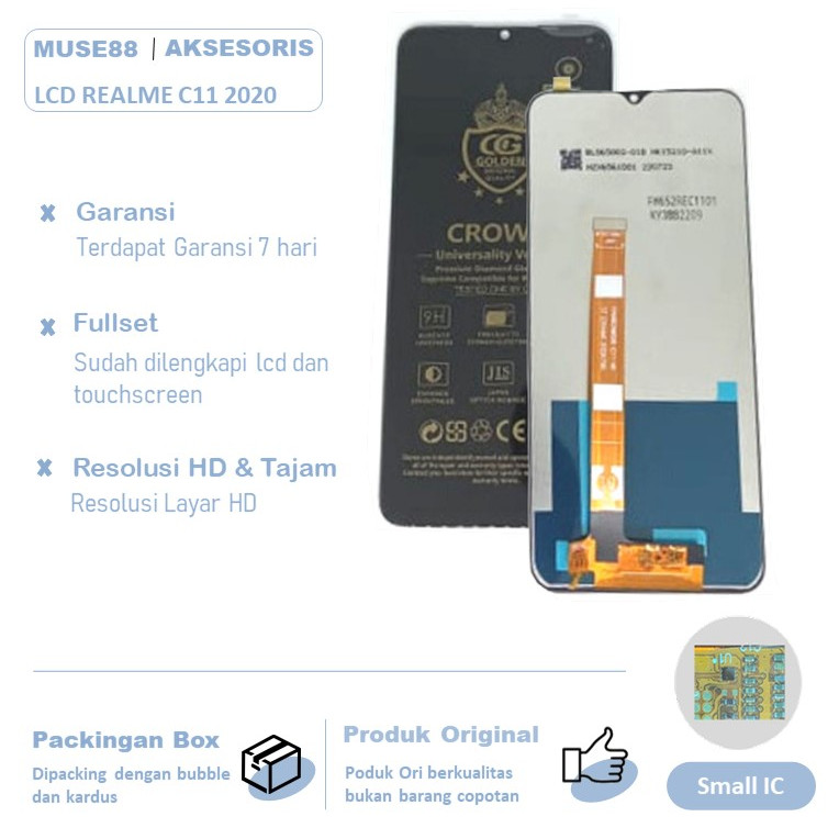 LCD TOUCHSCREEN REALME C11 / C12 / C15 / OPPO A15 / A15S - ORIGINAL COMPLETE FULLSET / LCD REALME C1