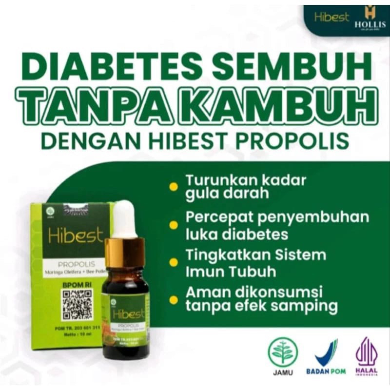 Hibest Propolis Asli Original Mengatasi Diabetes Hipertensi dan Kolestrol