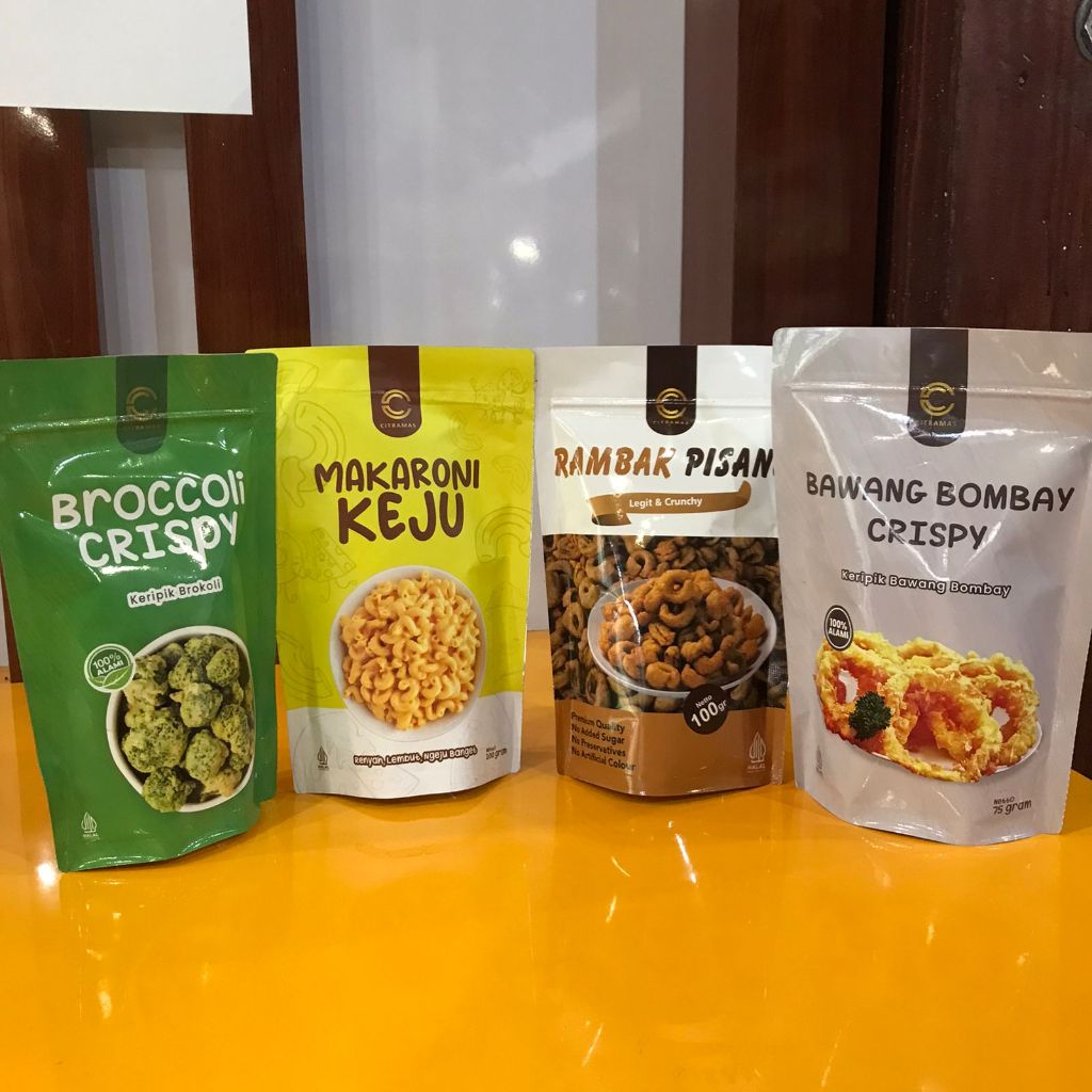 

CITRA MAS BROKOLI KRISPI, MAKARONI KEJU, RAMBAK PISANG, BAWANG BOMBAY KRISPI