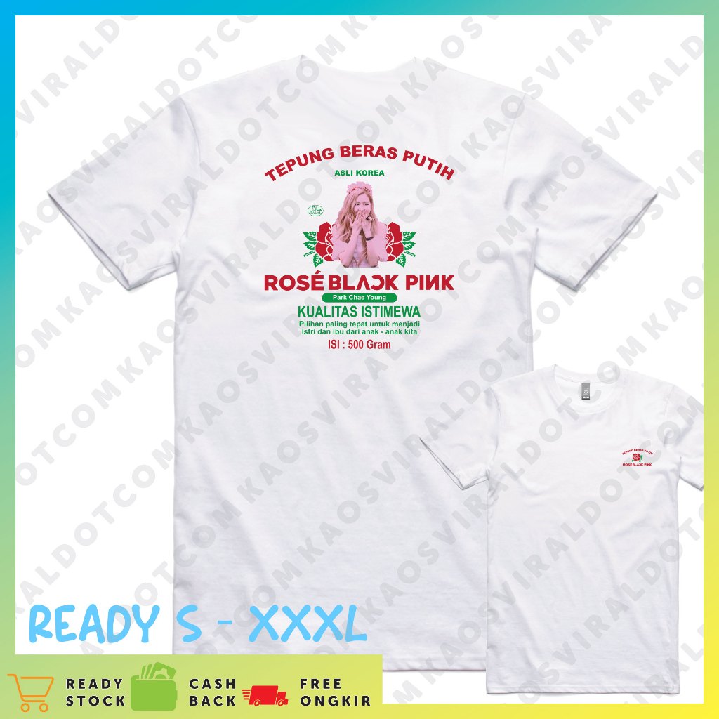 WARUNG KAOS BAJU KAOS PARODY PLESETAN TEPUNG BERAS ROSE BRAND T-SHIRT DISTRO UNISEX