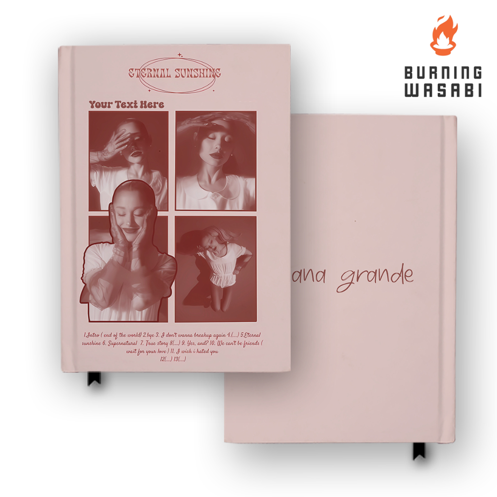 

Notebook Buku Ariana Grande Eternal Sunshine 2 Hardcover Custom Diary Gift Jurnal Agenda Paper Station Paper Stationery Burning Wasabi A5 A6