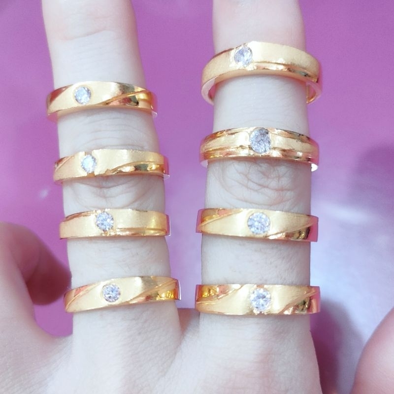 CINCIN KAWIN PERAK ASLI 925 LAPIS EMAS