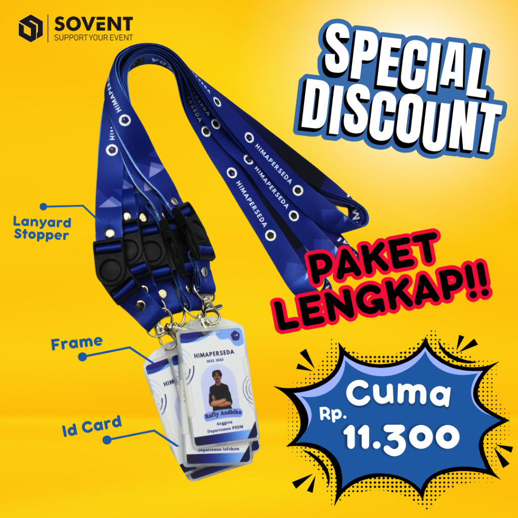 

(PAKET LENGKAP) TALI LANYARD STOPPER + ID CARD 1 SISI + FRAME/ DESAIN SUKA-SUKA