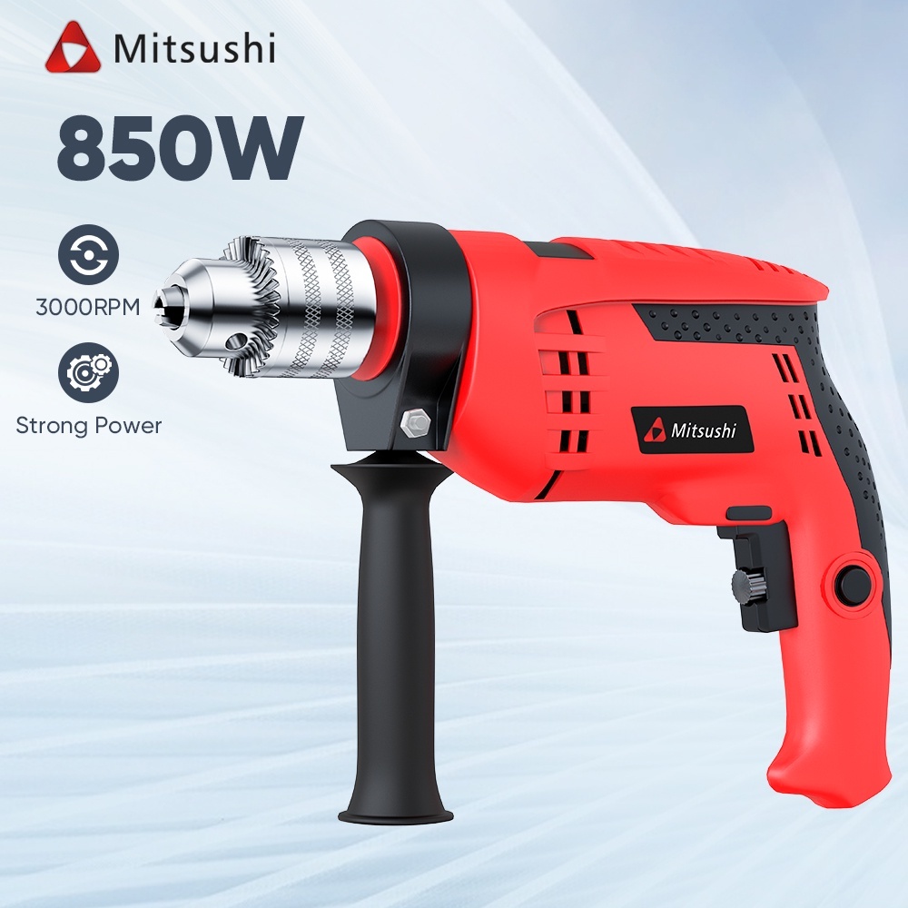 Mitsushi Mesin Bor Listrik Bolak Balik Bor Dampak Electric Impact Drill Listrik 850W MCJZ13A