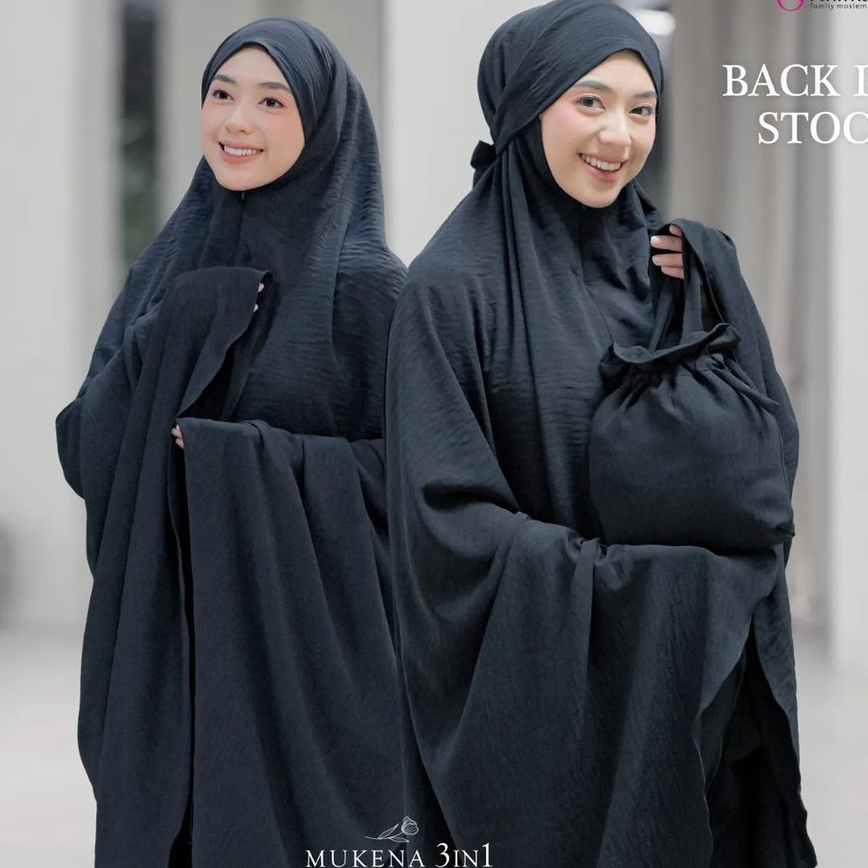 (READY STOCK) MUKENA FRENCH 3in1 | MUKENA LESTI DEWASA CRINGKLE AIRFLOW JUMBO | MUKENA POLOS ANISA m