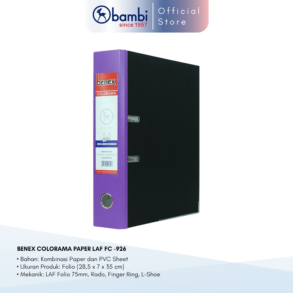 

Benex Colorama Lever Arch File Ordner Folio All Color Jumbo Size 75 mm Original