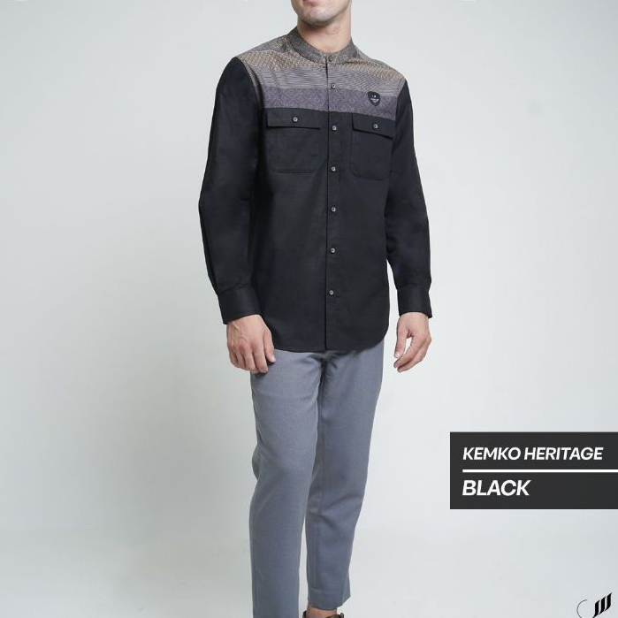 Baju Koko Dewasa Lengan Panjang - Kemeja Koko Batik Lengan Panjang - Kemeja Koko Dewasa - S009