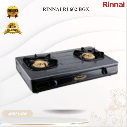 RINNAI KOMPOR GAS 2 TUNGKU API TORNADO RI 602 BGX/RI602BGX/RI602 BGX/RI 602BGX/RI-602BGX/RI-602 BGX