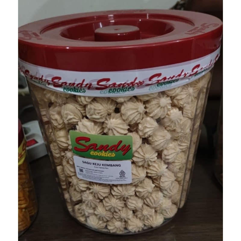 Sandy cookies Sagu Keju Sandy Hijau Toples besar