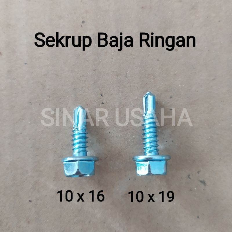 Sekrup Baja Ringan 10 x 16 10 x 19 LION / Baut Baja Ringan 10x16 10x19 MOON LION