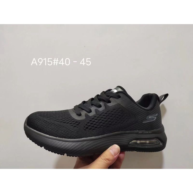 Sepatu Sneakers Sport Jalan Running Training SkechersWalkBlack A915